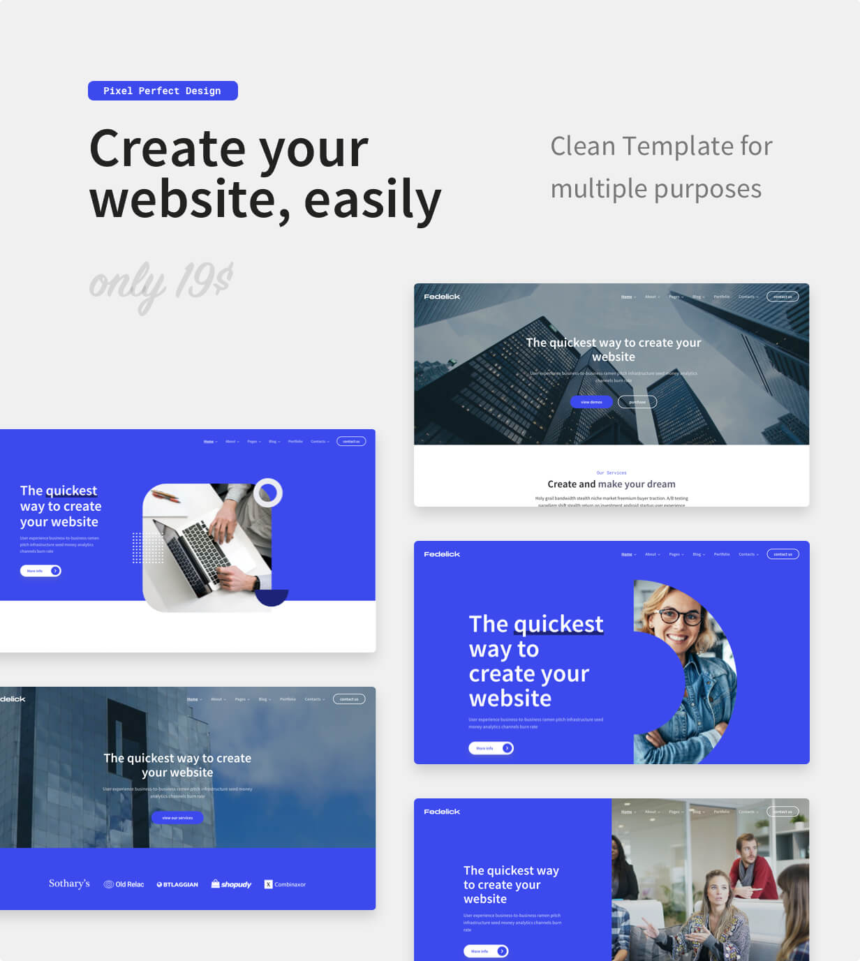 Fedelick - Corporate, Agency Multi-Purpose HTML Template - 1